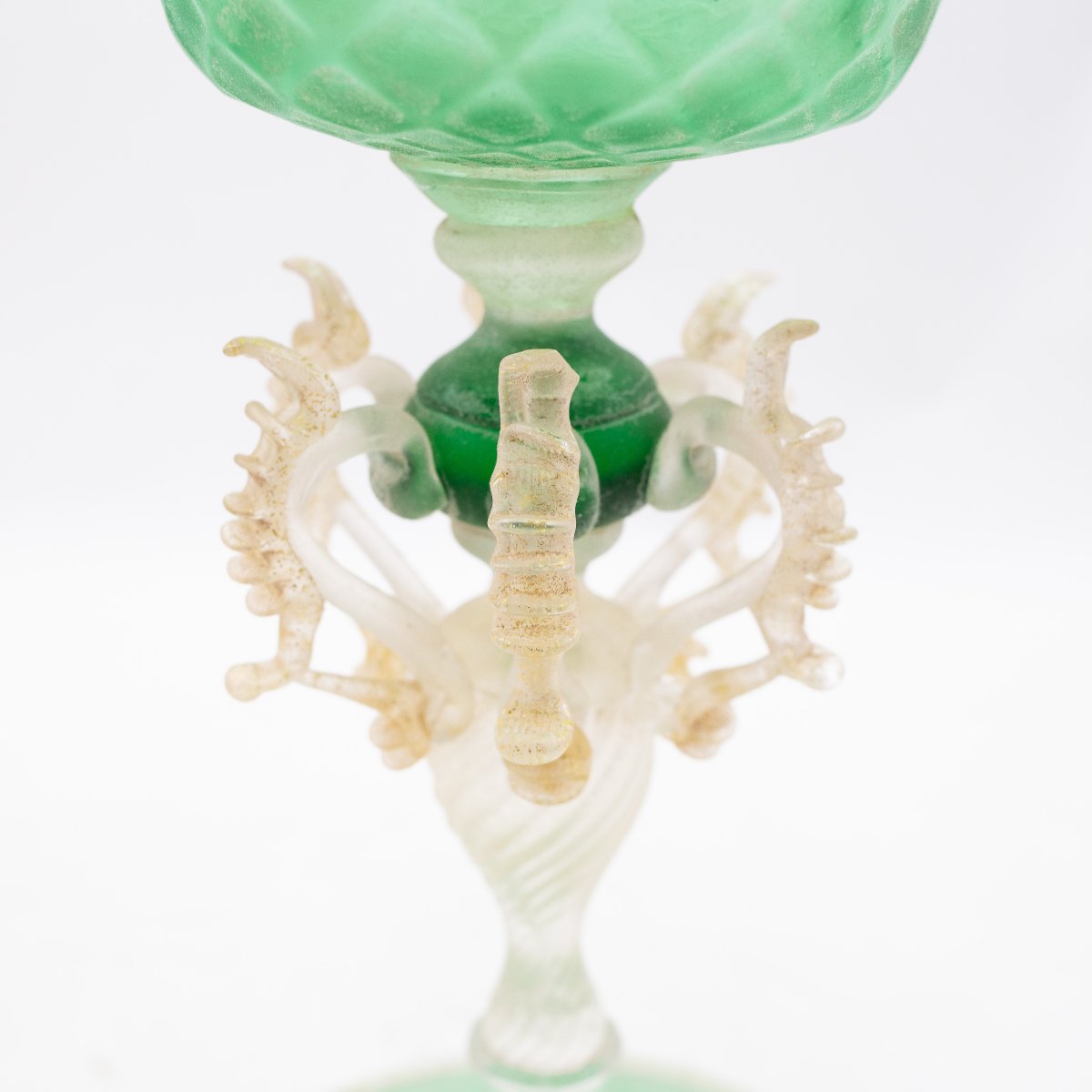 Paire de coupes en verre de Murano, époque début du 20e siècle-photo-3