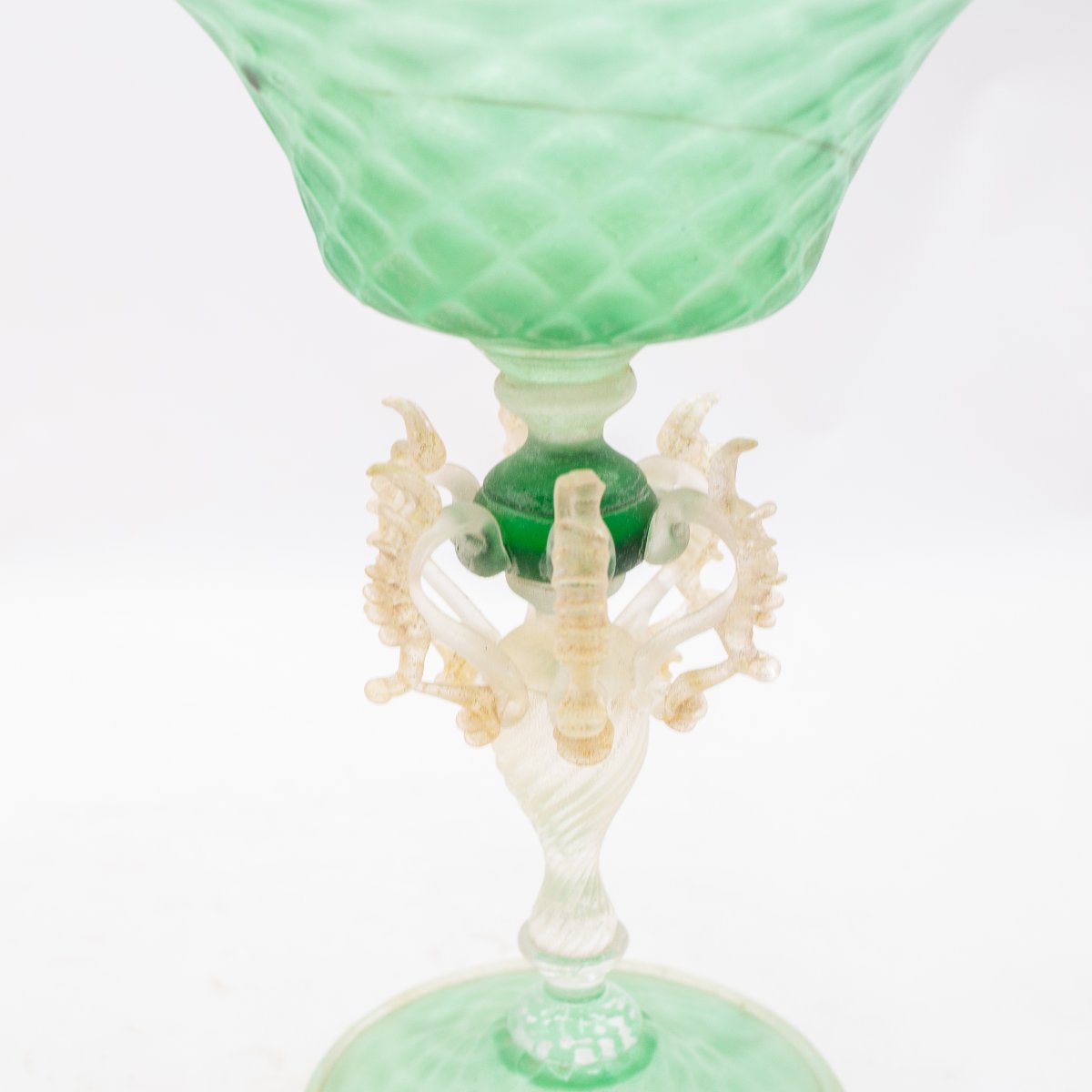 Paire de coupes en verre de Murano, époque début du 20e siècle-photo-2