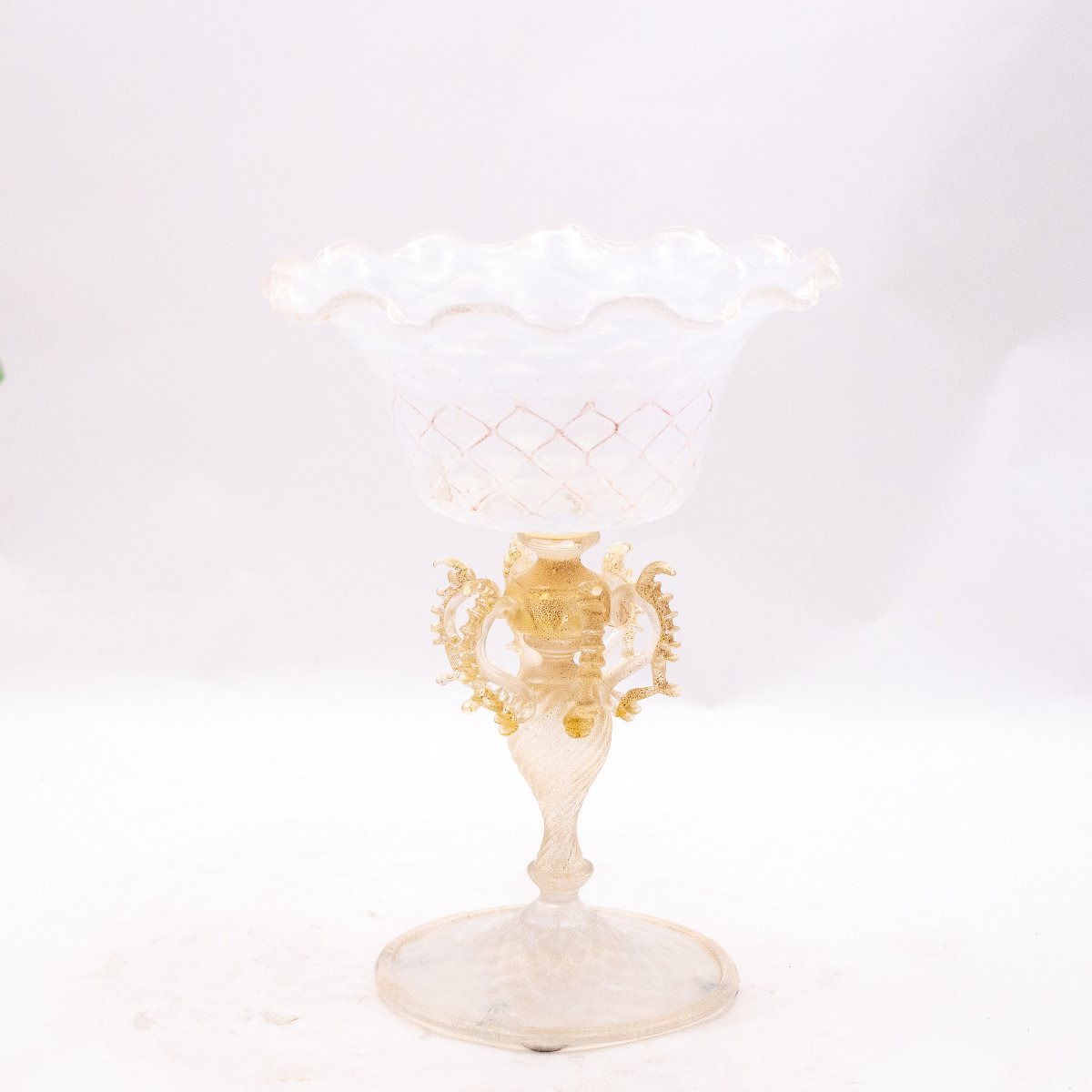 Paire de coupes en verre de Murano, époque début du 20e siècle-photo-5