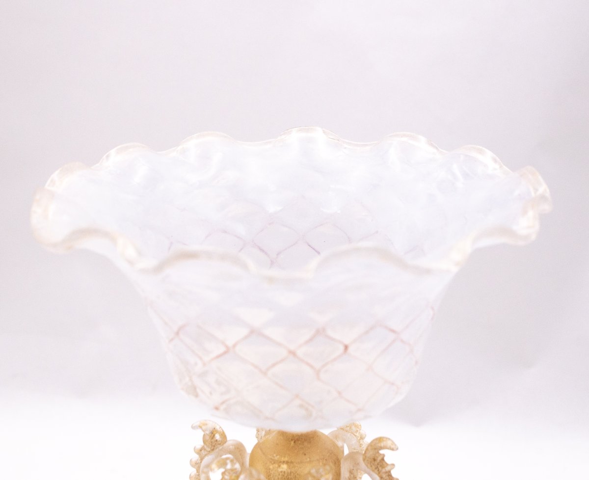 Paire de coupes en verre de Murano, époque début du 20e siècle-photo-8