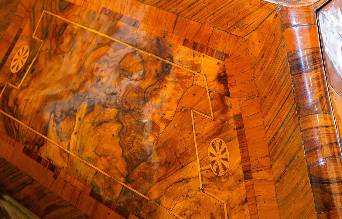 Vincenzo Bussola, en noyer, Origine Lombardie, Armoire à abattant, 1770-photo-2