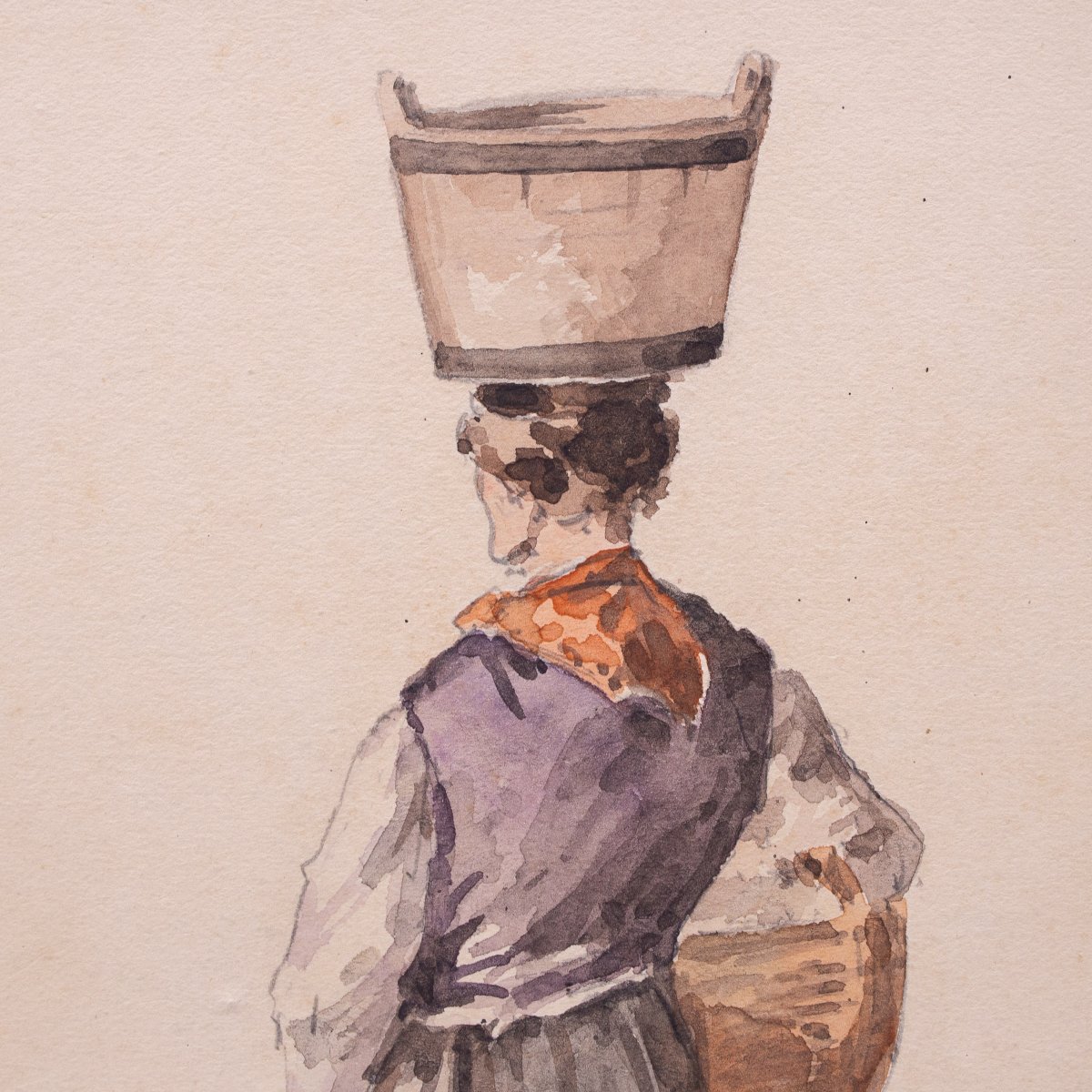 Lorenzo Delleani, “popular Figures,” Watercolor On Paper, 1.8.1899-photo-7