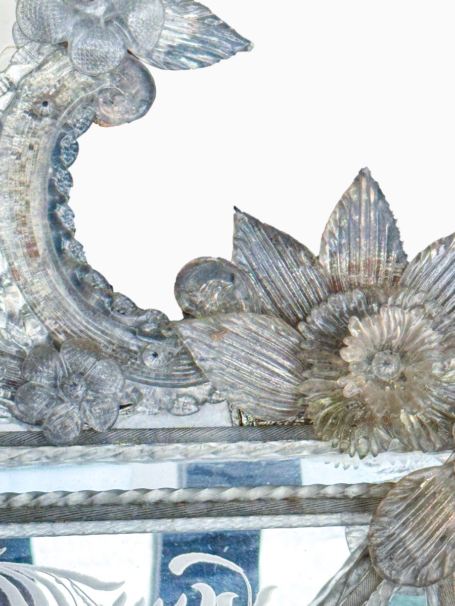 Murano Glass Mirror - First Half Of The 20th Century.-photo-2