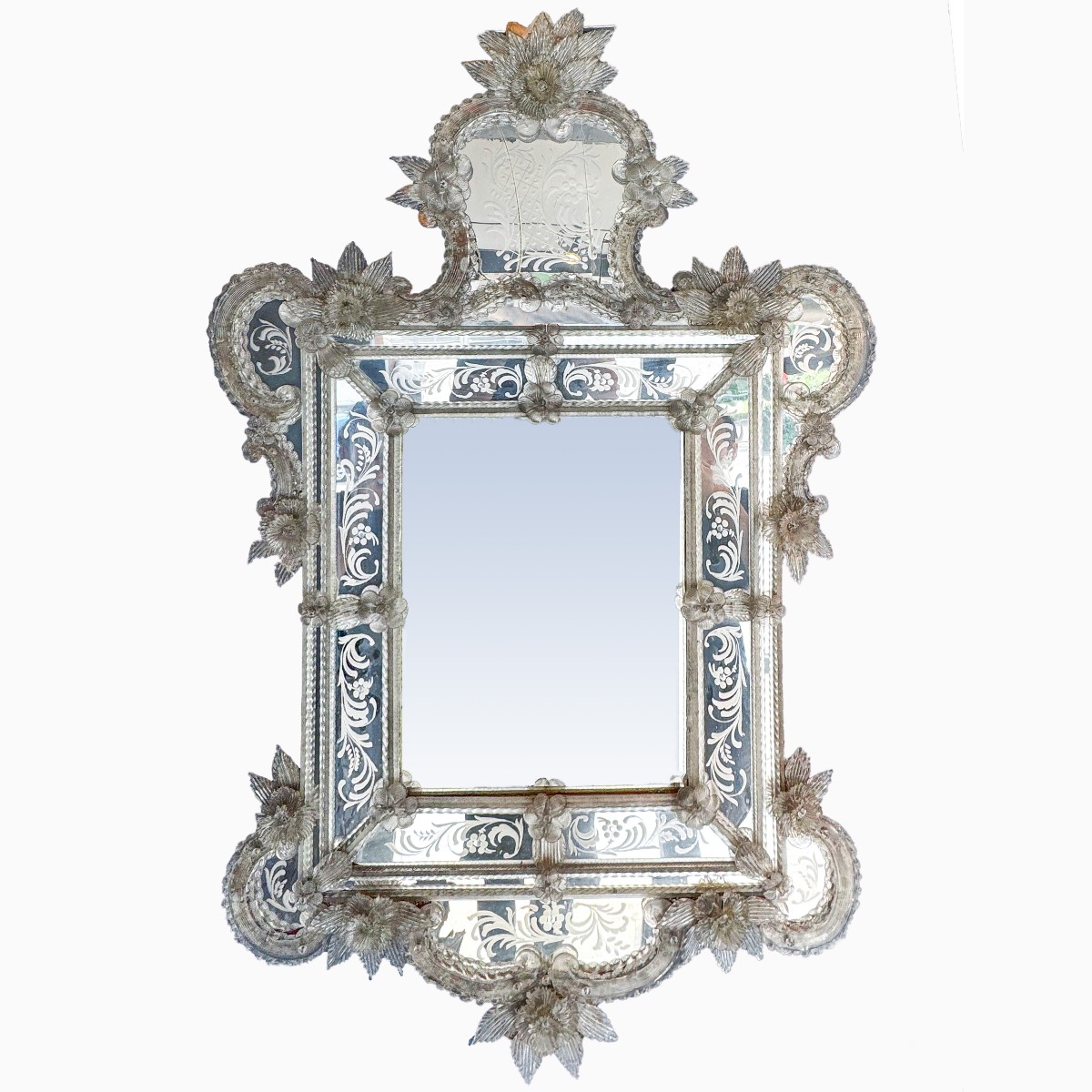 Murano Glass Mirror - First Half Of The 20th Century.