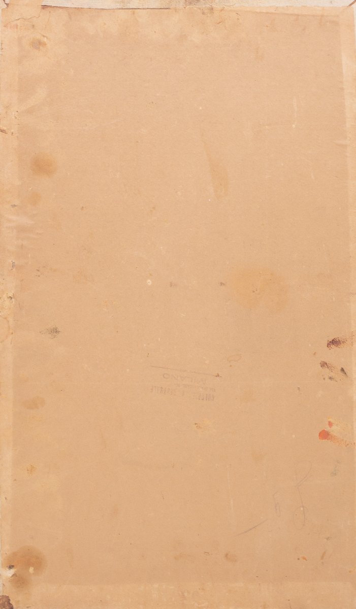 Antonio Milone, "La lavandière", huile sur toile, années 1940-photo-4