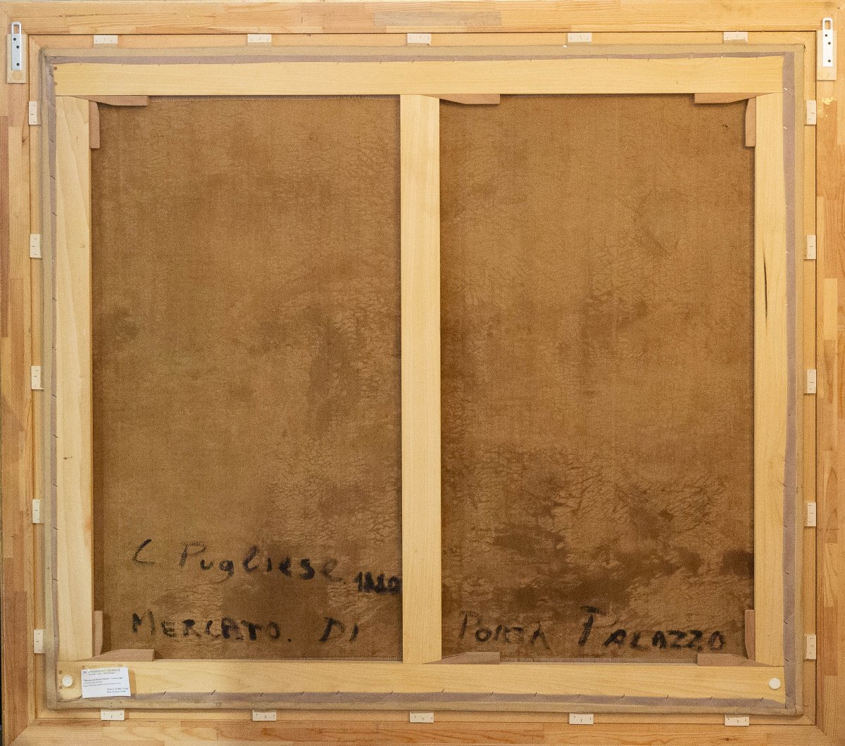 Pugliese Levi Clemente, « Mercato di Porta Palazzo » - Turin, huile sur toile, signée, 1920-photo-2