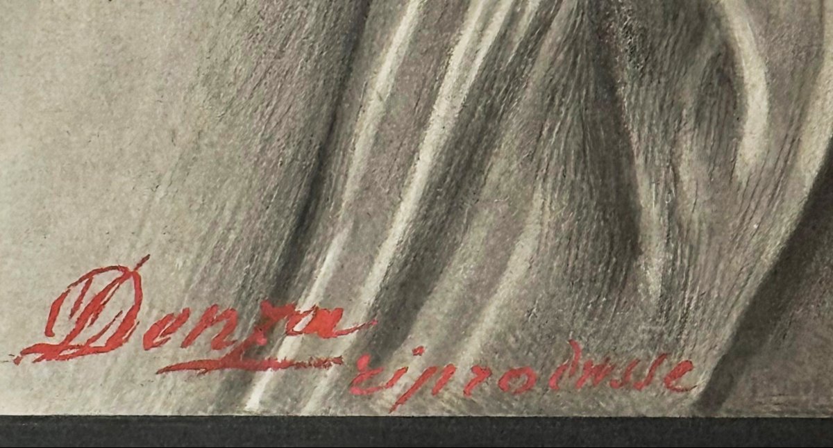 Ciro Denza, Study From The Domenichino - Detail Of The “communion Of St. Jerome,” Signed, 19th -photo-3