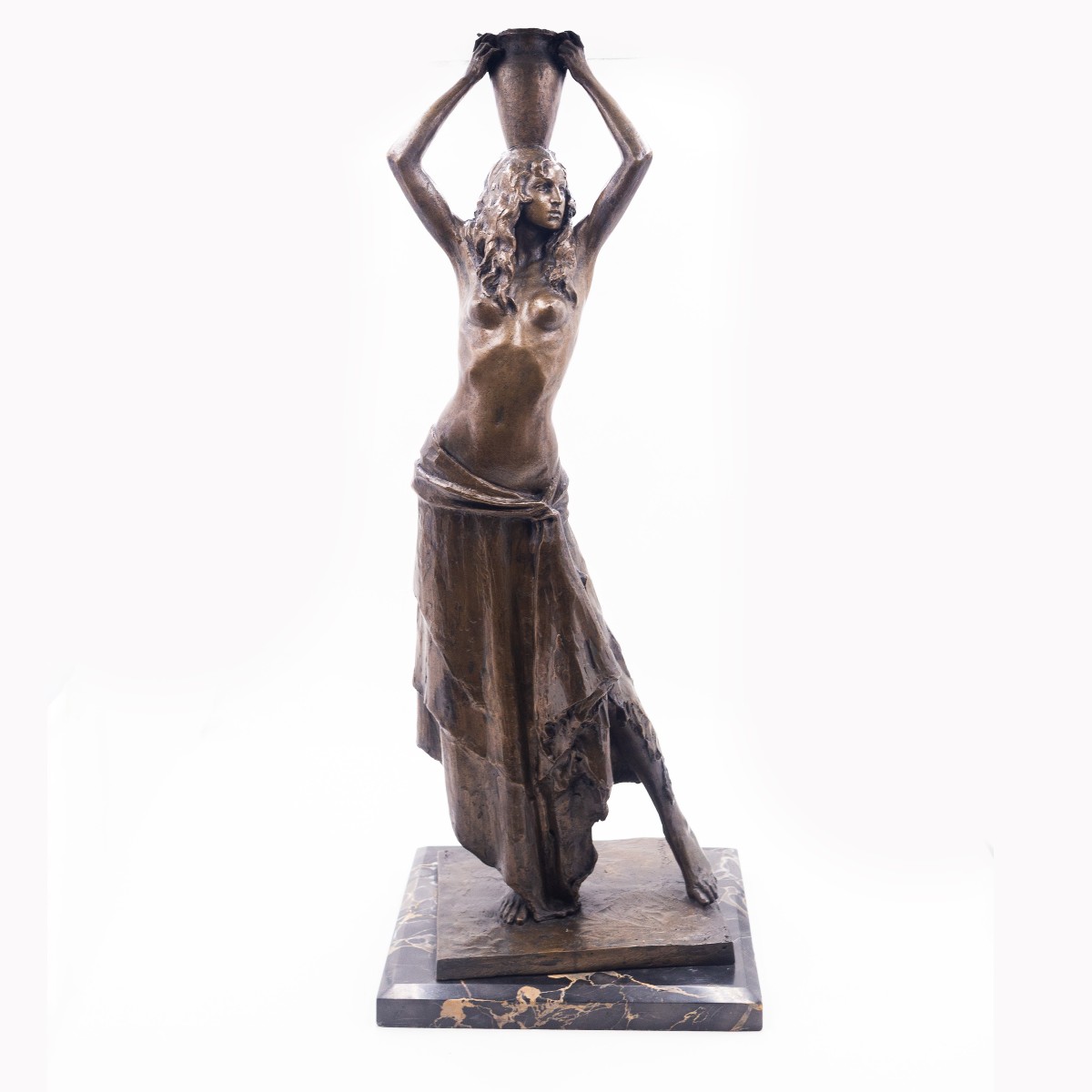 Giuseppe Siccardi, « Oriental Water Bearer », bronze, XXe siècle