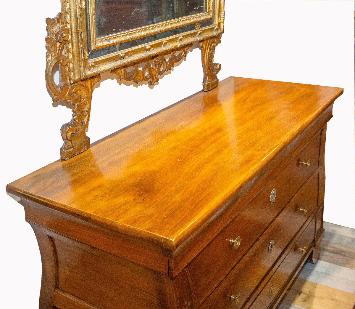Commode en noyer, Louis Philippe, Première moitié du 19ème siècle-photo-7