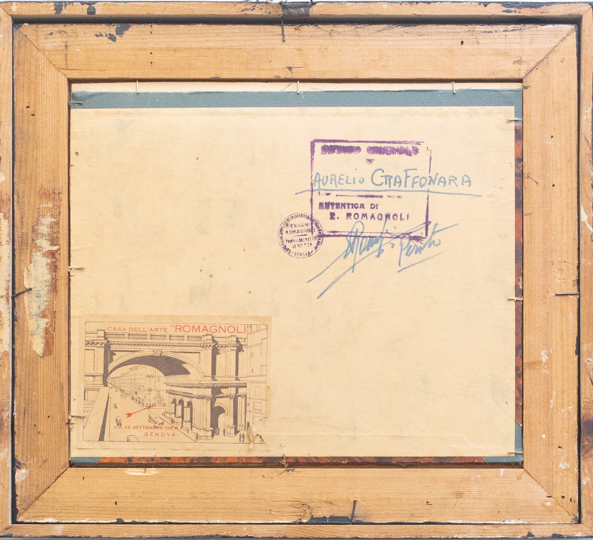 Aurelio Craffonara, « Méditation », aquarelle sur papier, XXe siècle-photo-3