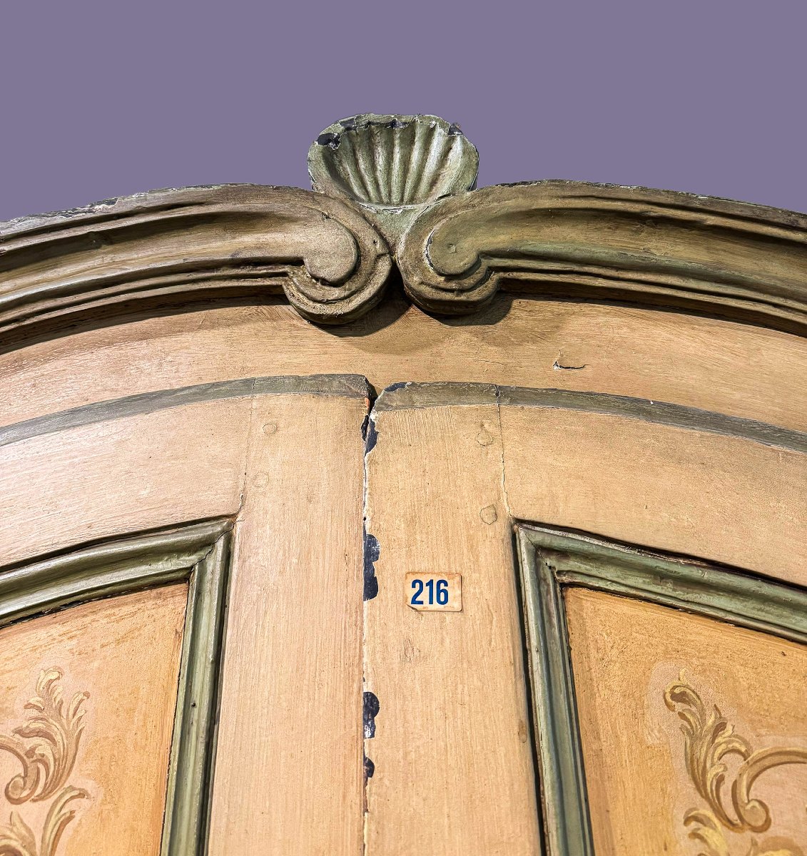 Armoire laquée et peinte, origine Piémont, XVIIIe siècle-photo-2
