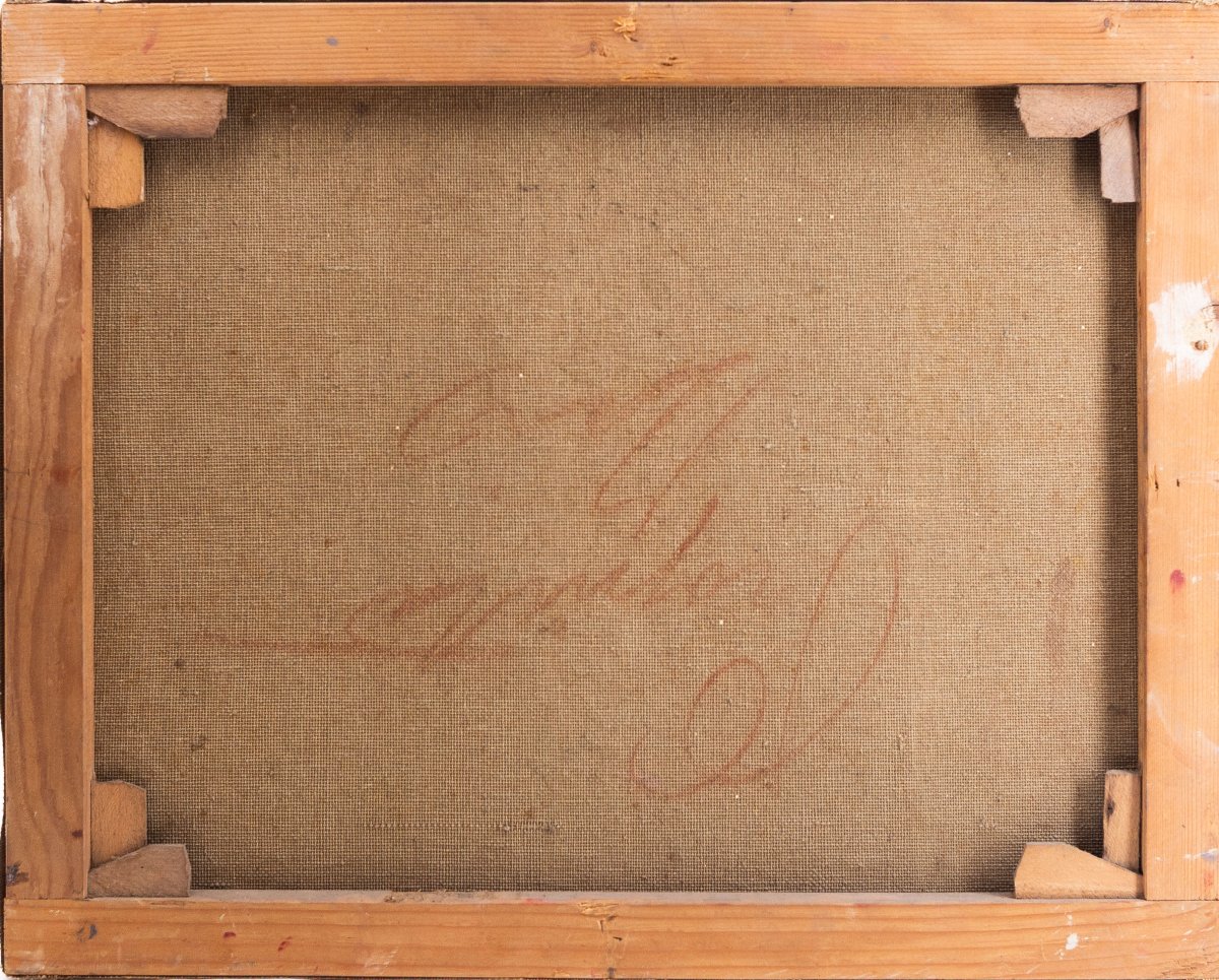 Giuseppe Rivaroli, "Scène mythologique", huile sur toile, signée, époque 1900-photo-3