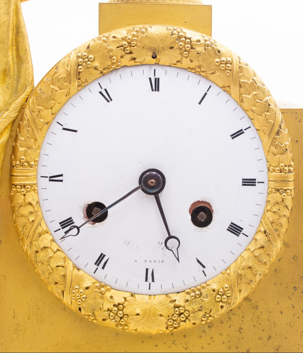 Pendule de table en bronze doré - Empire, vers 1815-photo-2
