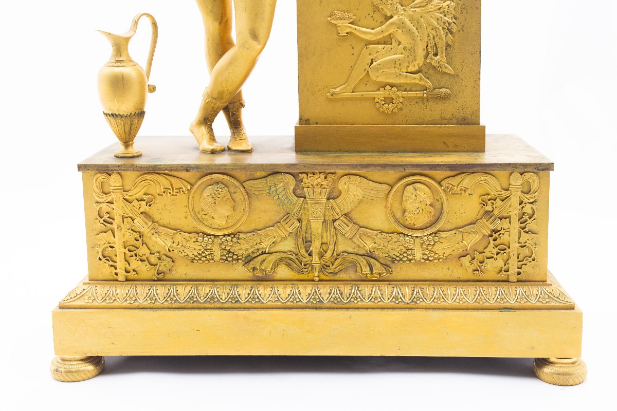 Pendule de table en bronze doré - Empire, vers 1815-photo-1