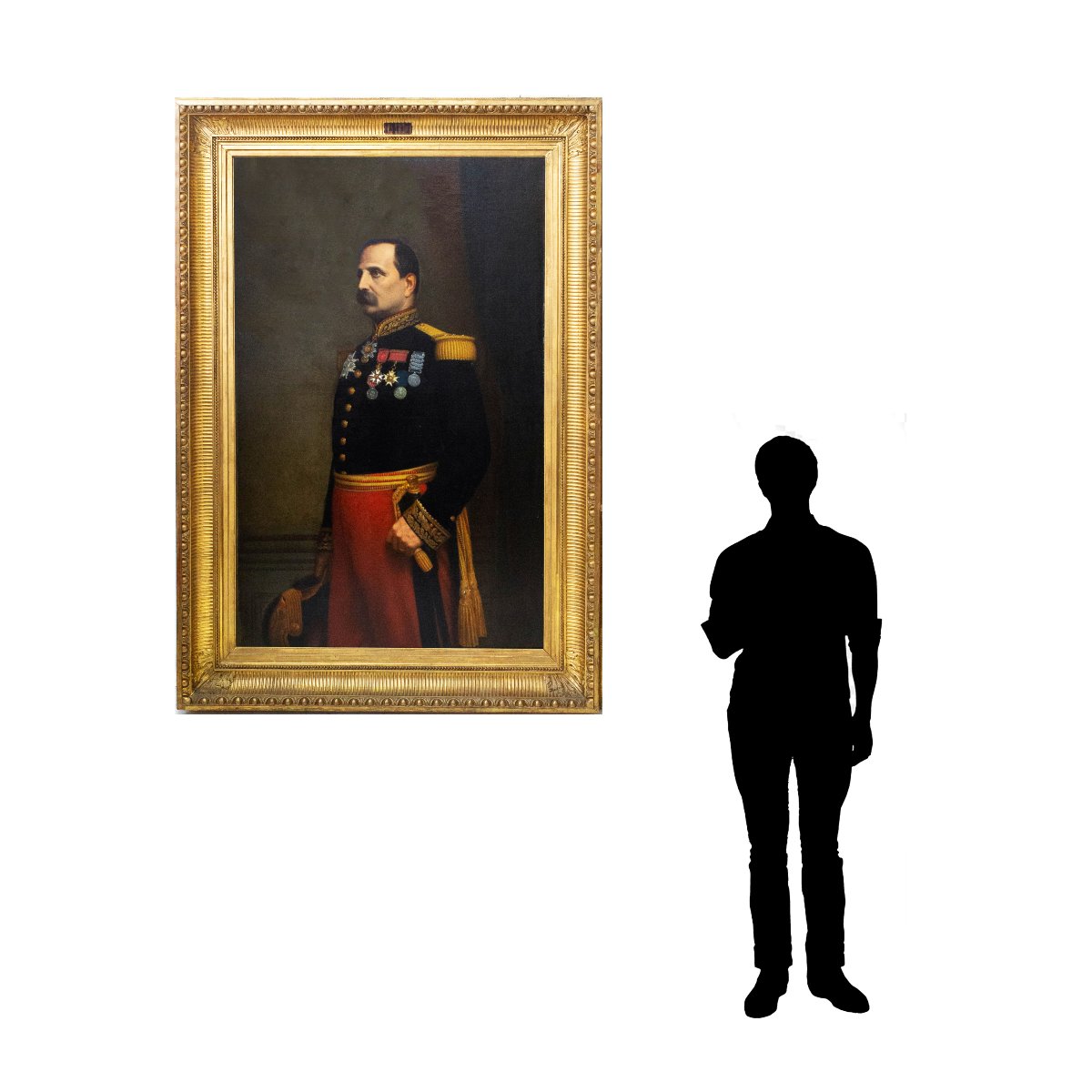 Eugène Laville, "portrait Of General Barral," Signed, Oil On Canvas, Salon Of 1869-photo-4