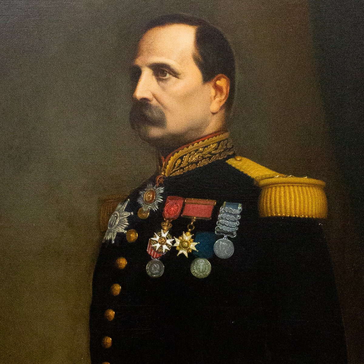 Eugène Laville, "portrait Of General Barral," Signed, Oil On Canvas, Salon Of 1869-photo-5