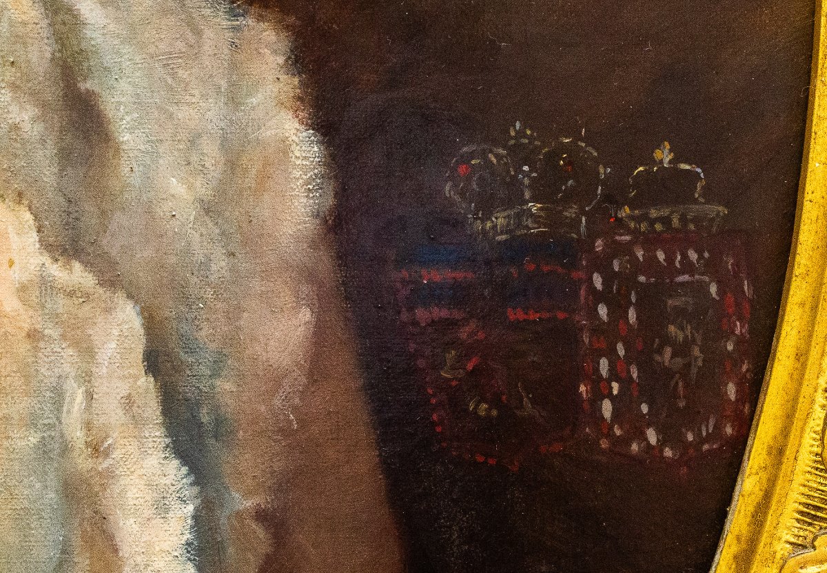 Félix Pescador y Saldaña, "Marie de la Rochemacé", signé, 1888, huile sur toile-photo-3