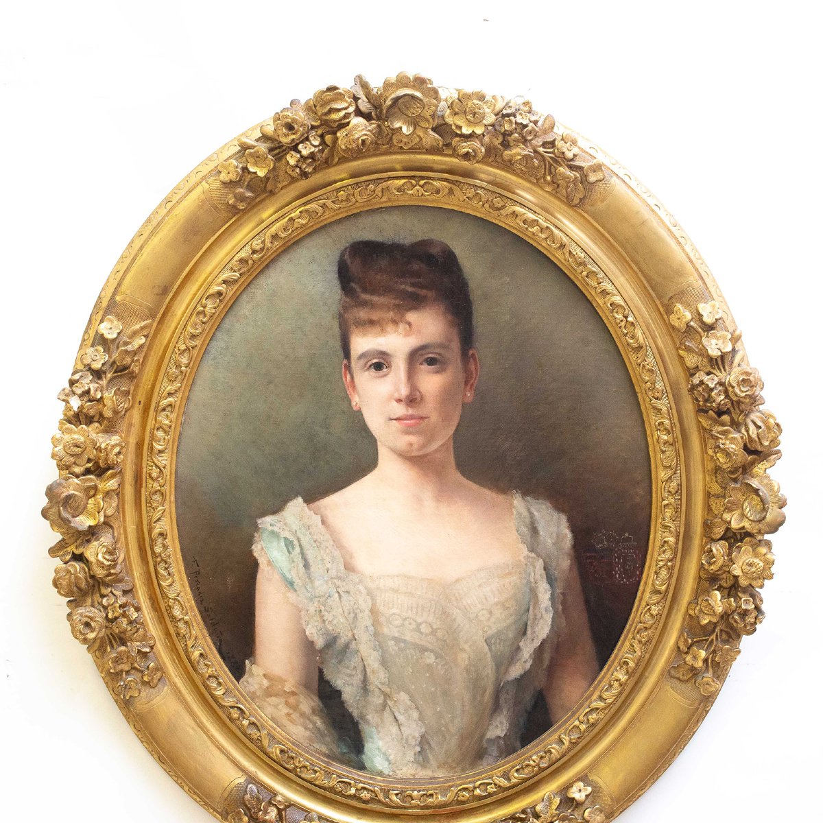 Félix Pescador y Saldaña, "Marie de la Rochemacé", signé, 1888, huile sur toile-photo-1