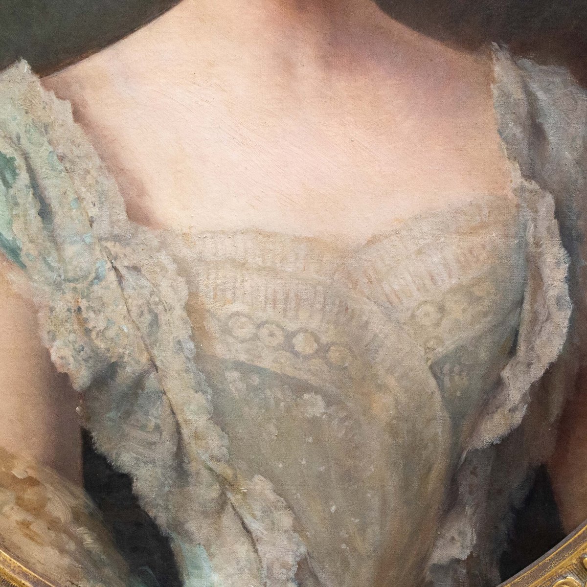 Félix Pescador y Saldaña, "Marie de la Rochemacé", signé, 1888, huile sur toile-photo-3