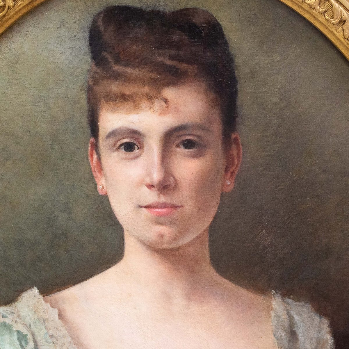 Félix Pescador y Saldaña, "Marie de la Rochemacé", signé, 1888, huile sur toile-photo-4