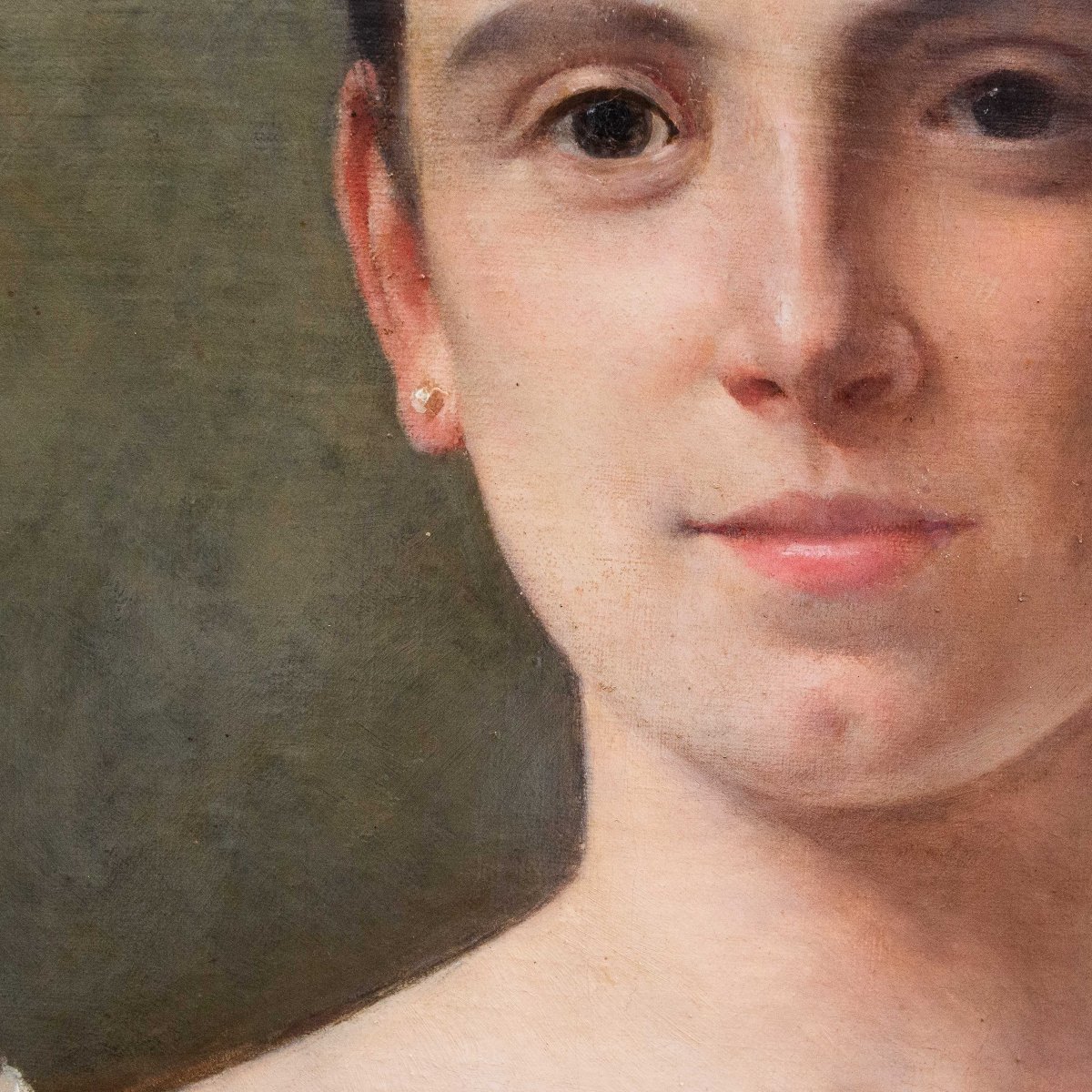 Félix Pescador y Saldaña, "Marie de la Rochemacé", signé, 1888, huile sur toile-photo-5