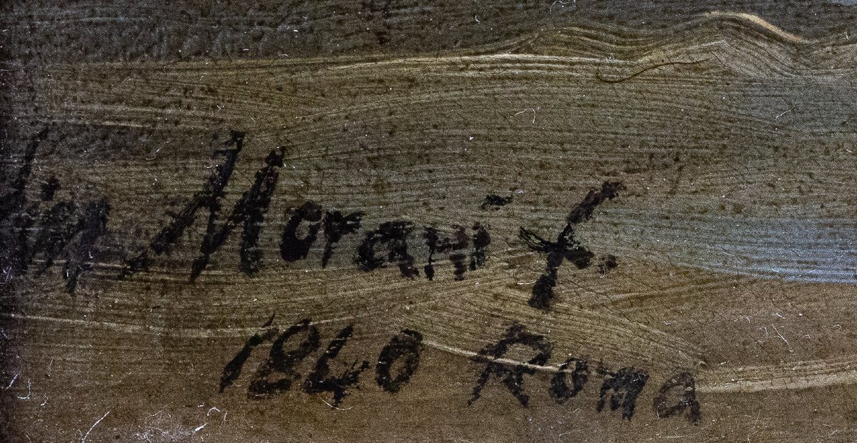 Vincenzo Morani, « Napoléon III », huile sur toile, signée, 1840-photo-3