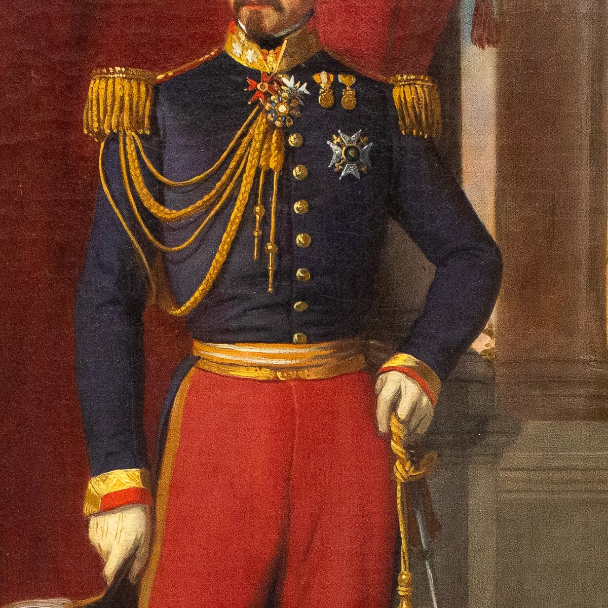 Vincenzo Morani, « Napoléon III », huile sur toile, signée, 1840-photo-2