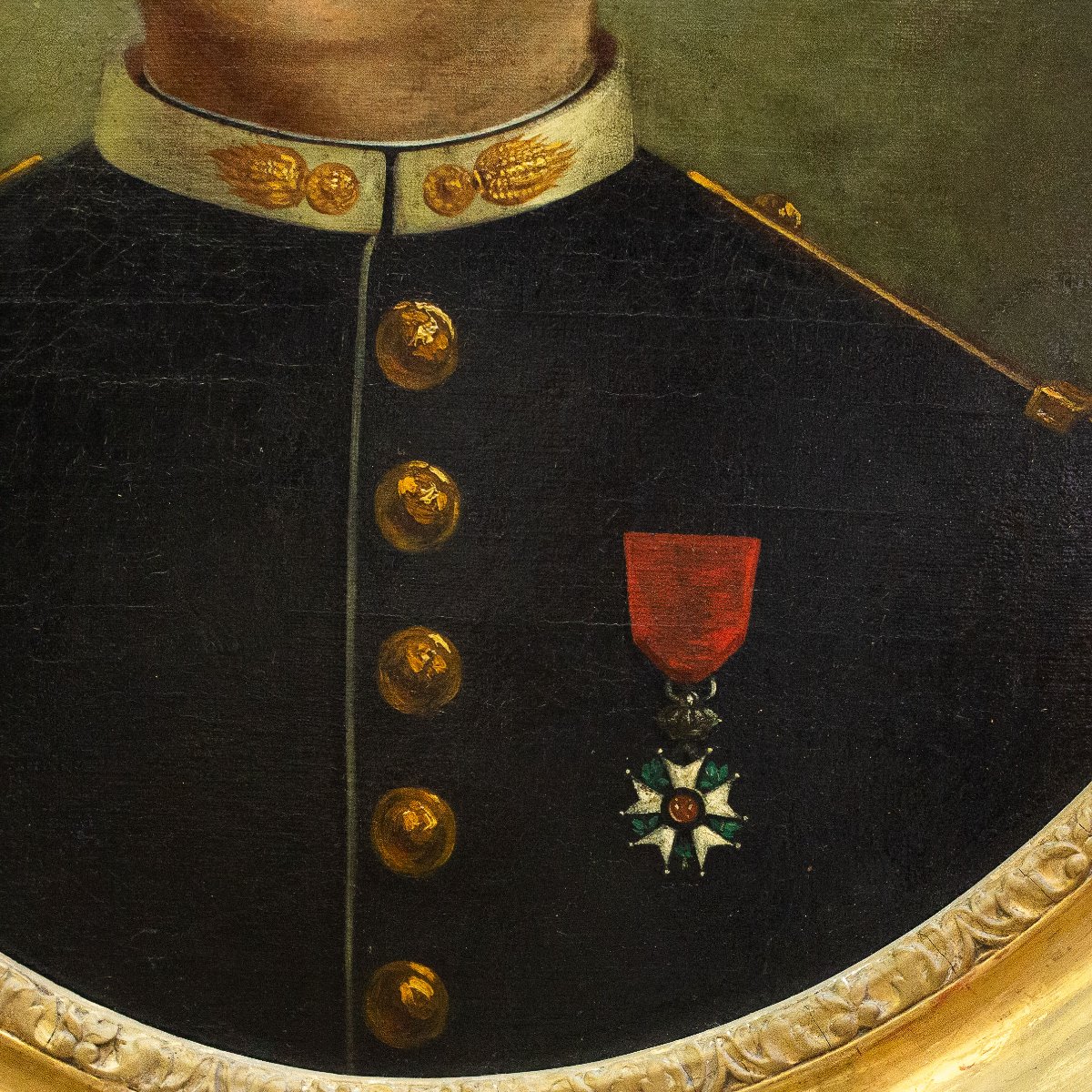 J. Abel, “portrait Of An Officer Of The Legion Of Honor,” Signed, Oil On Canvas, 1870-photo-1