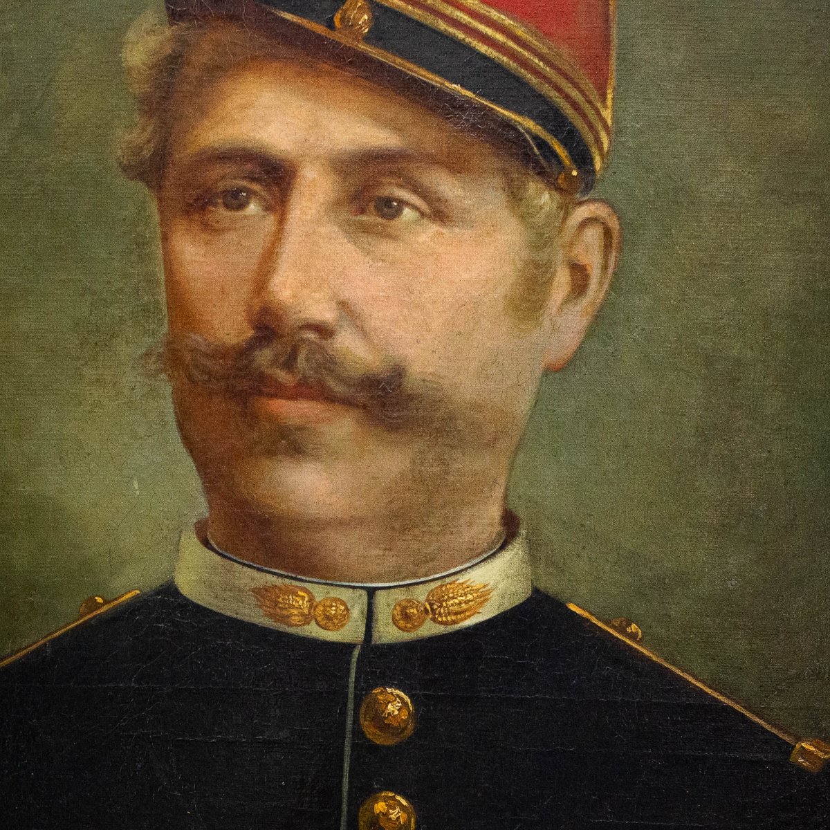 J. Abel, “portrait Of An Officer Of The Legion Of Honor,” Signed, Oil On Canvas, 1870-photo-2