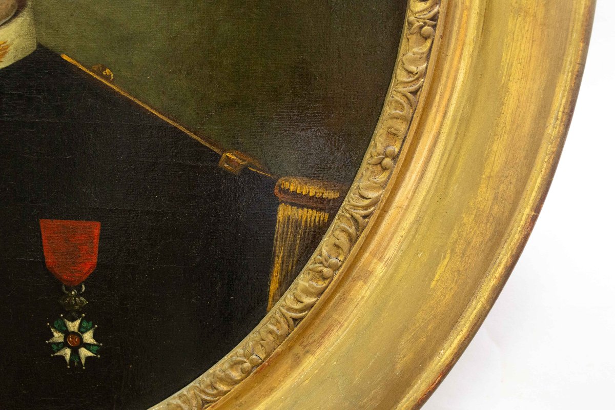 J. Abel, “portrait Of An Officer Of The Legion Of Honor,” Signed, Oil On Canvas, 1870-photo-5