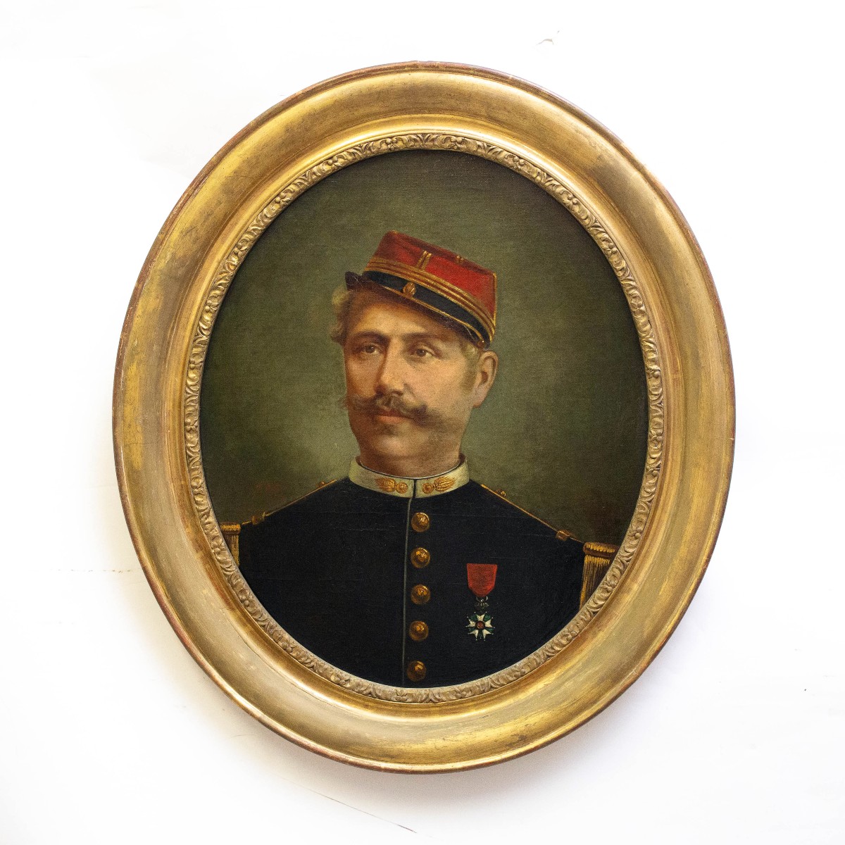 J. Abel, “portrait Of An Officer Of The Legion Of Honor,” Signed, Oil On Canvas, 1870