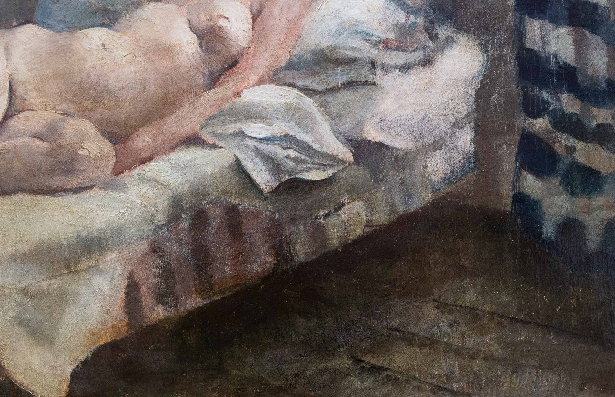 Andrea Gastaldi, “nude Woman,” Oil On Canvas, Signed, 19th Century-photo-3