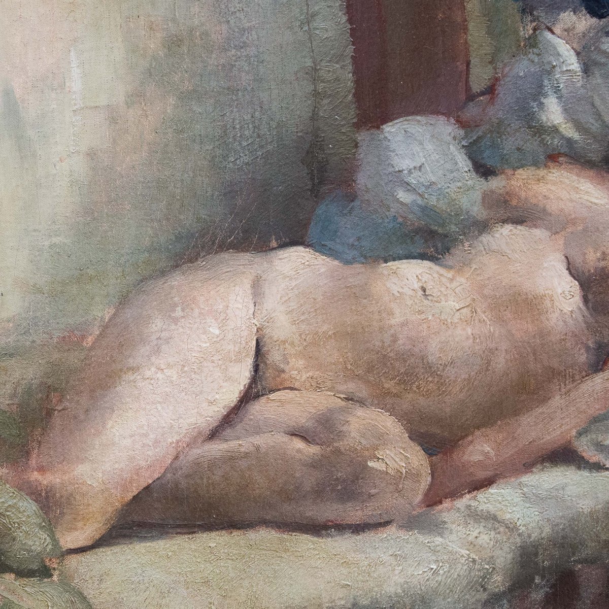 Andrea Gastaldi, “nude Woman,” Oil On Canvas, Signed, 19th Century-photo-5