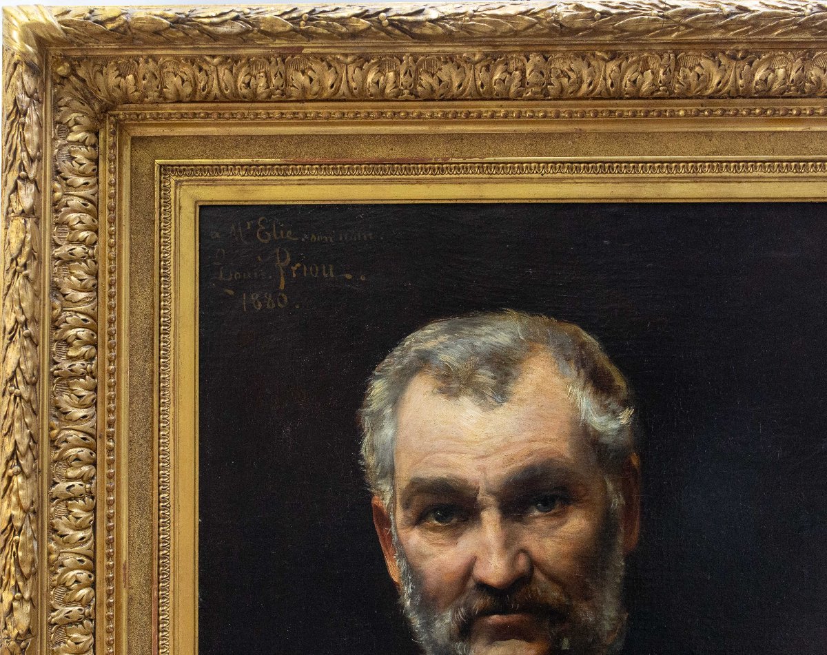 Louis Priou, “mr Elie,” Oil On Canvas, 1880-photo-3