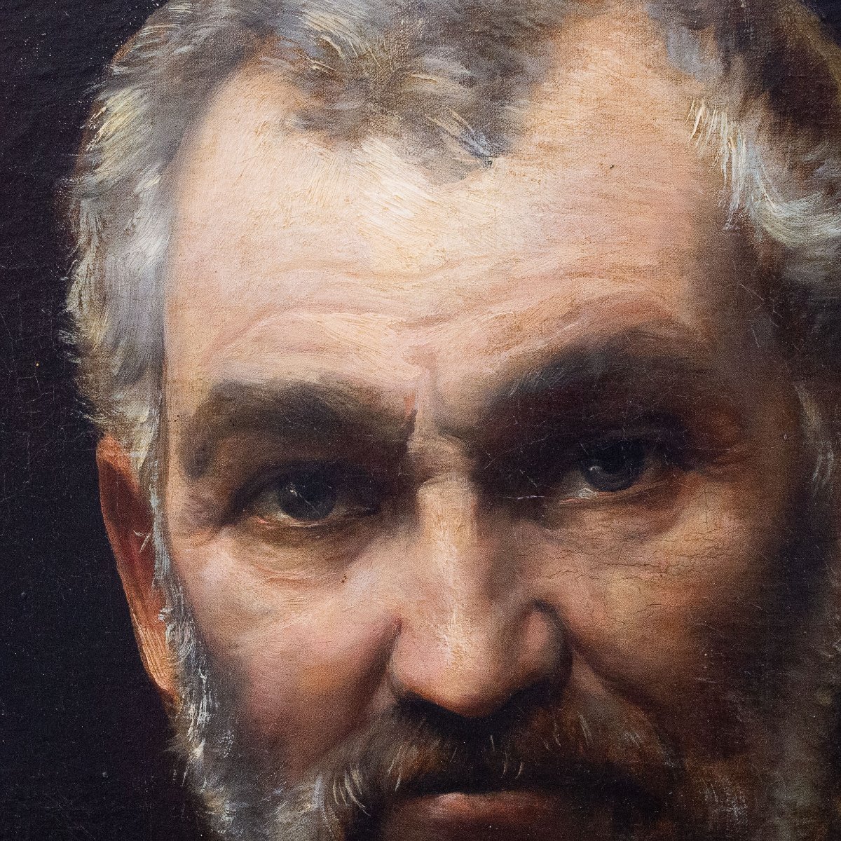 Louis Priou, “mr Elie,” Oil On Canvas, 1880-photo-4