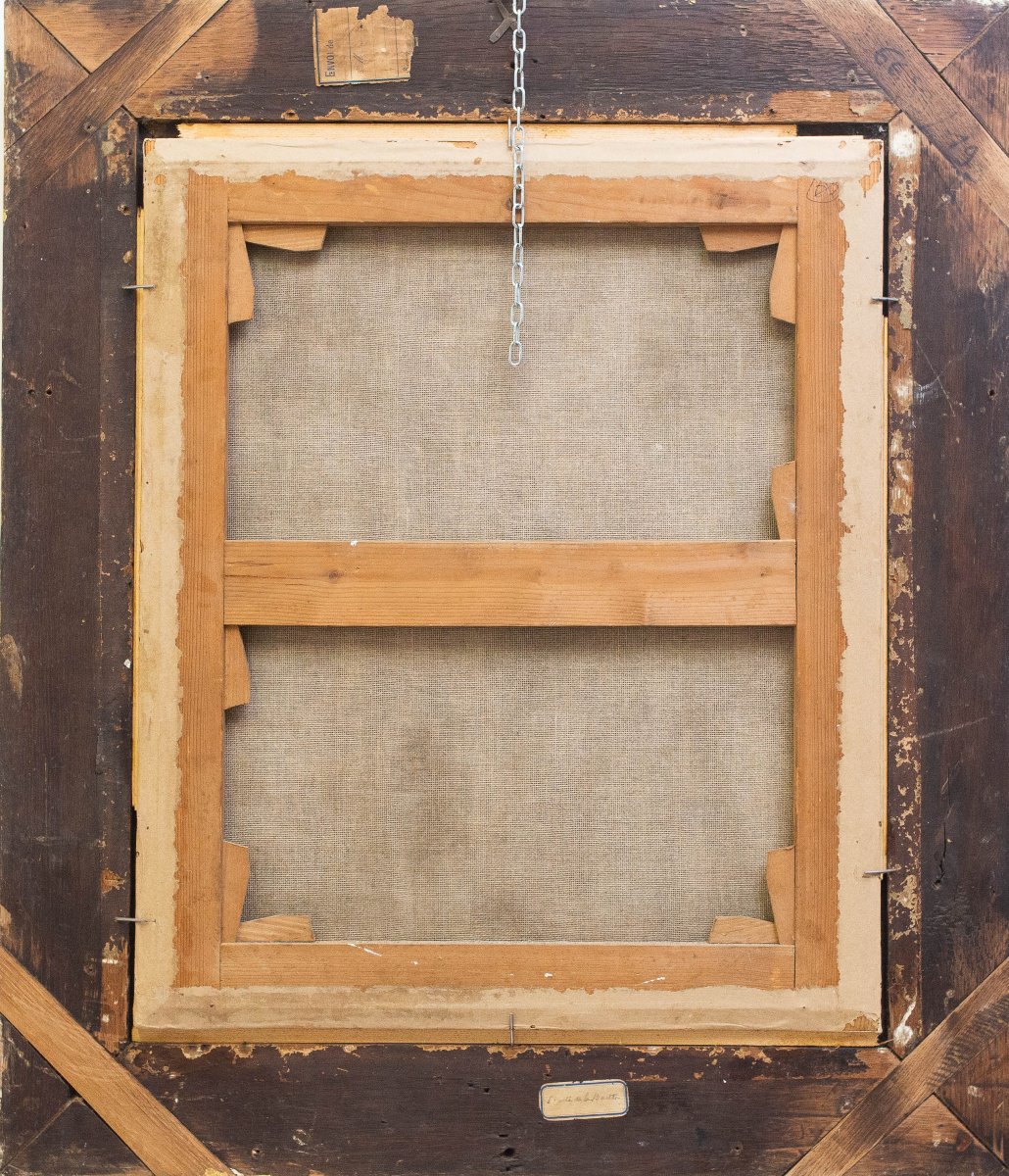 “portrait Of An Imperial Navy Officer,” Oil On Canvas, 19th Century-photo-3