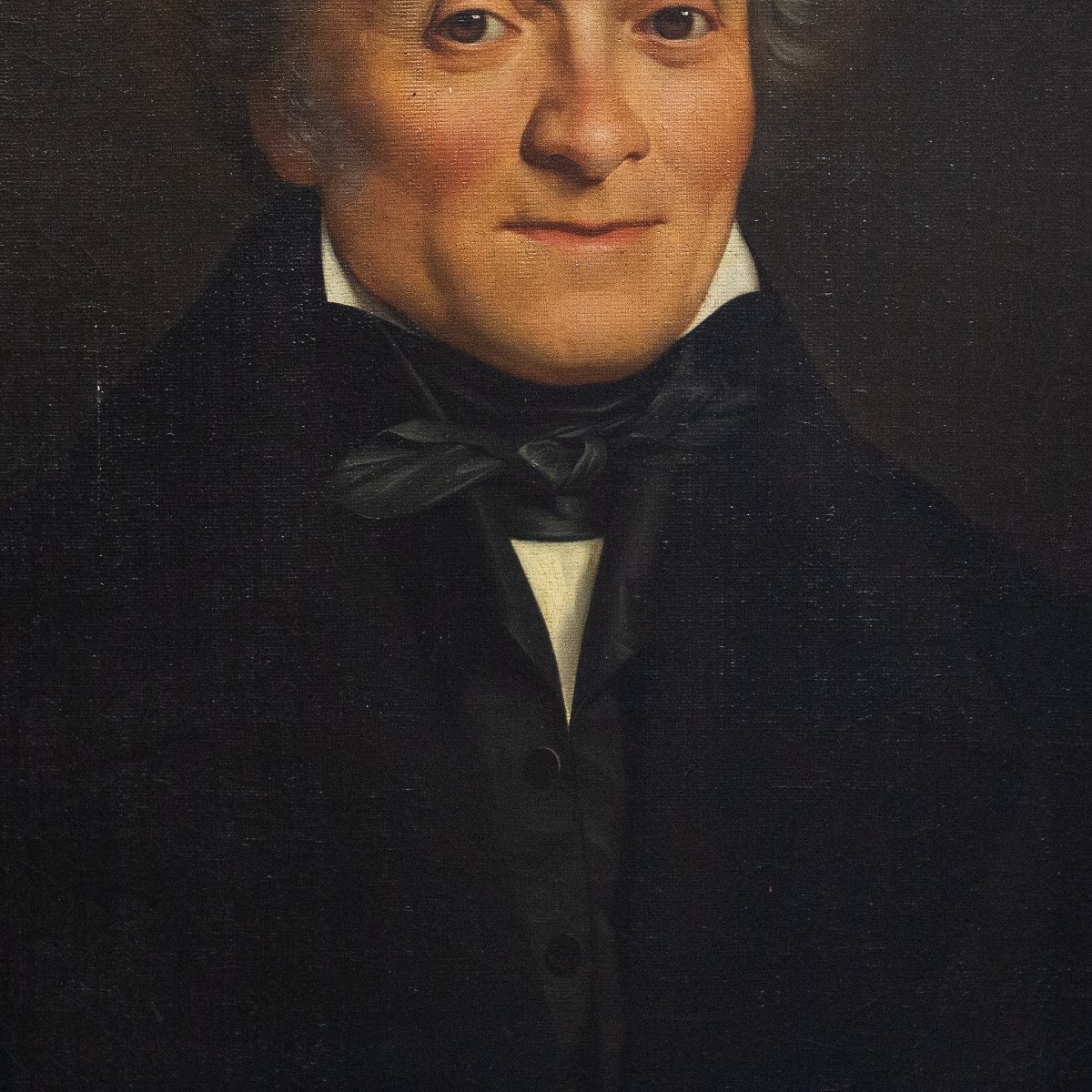 “portrait Of A Bourgeois Gentleman,” Oil On Canvas, 19th Century-photo-1