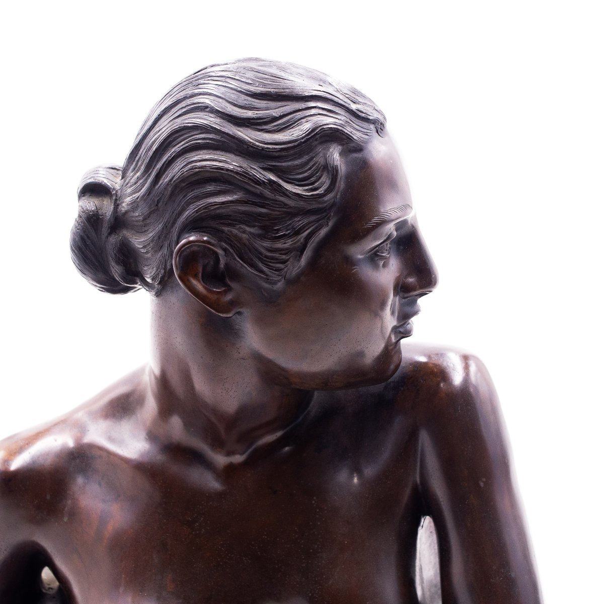 Vincenzo Gemito, “bust Of A Neapolitan Girl,” Signed, 1913/1920-photo-1