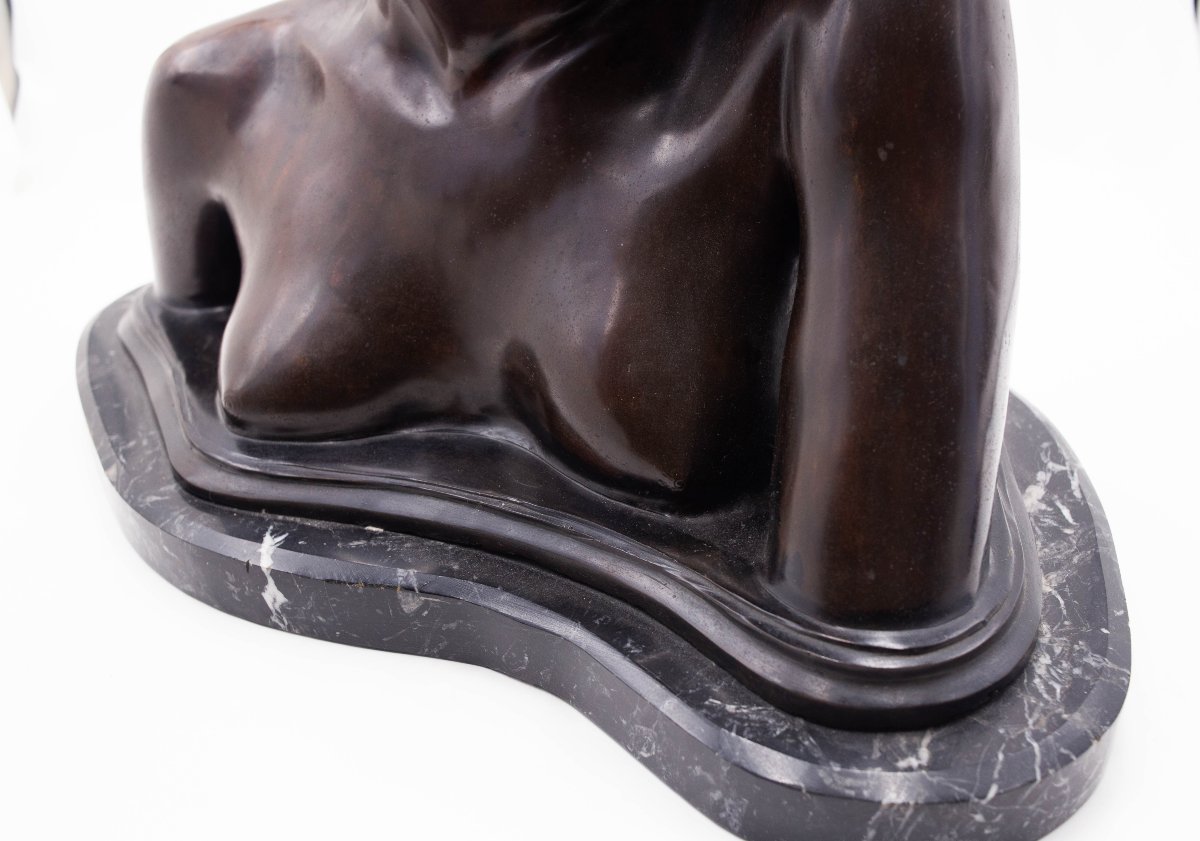 Vincenzo Gemito, “bust Of A Neapolitan Girl,” Signed, 1913/1920-photo-6