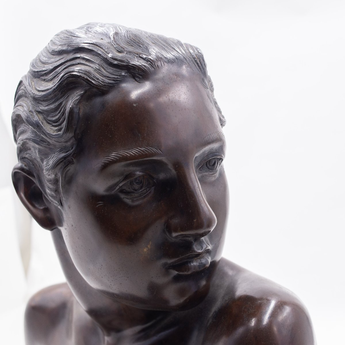 Vincenzo Gemito, “bust Of A Neapolitan Girl,” Signed, 1913/1920-photo-7