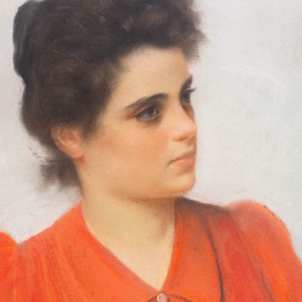 Vincenzo Caprile, « Portrait féminin », pastel sur papier, 1897-photo-1