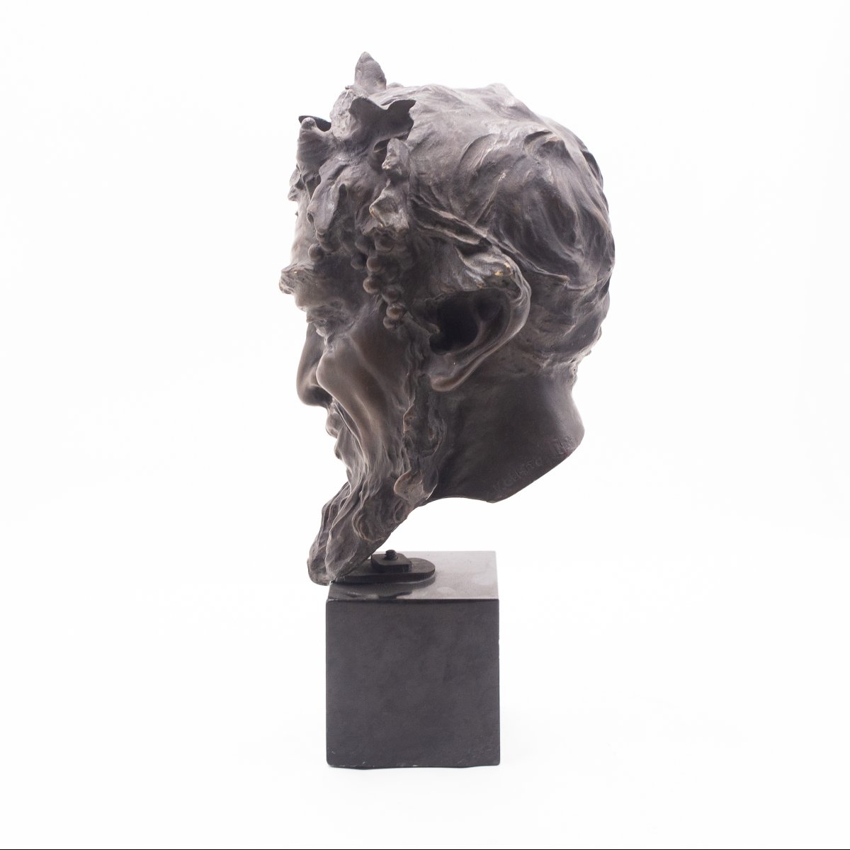 Vincenzo Gemito, “head Of A Satyr,” Bronze, Signed, 1890-1910-photo-5