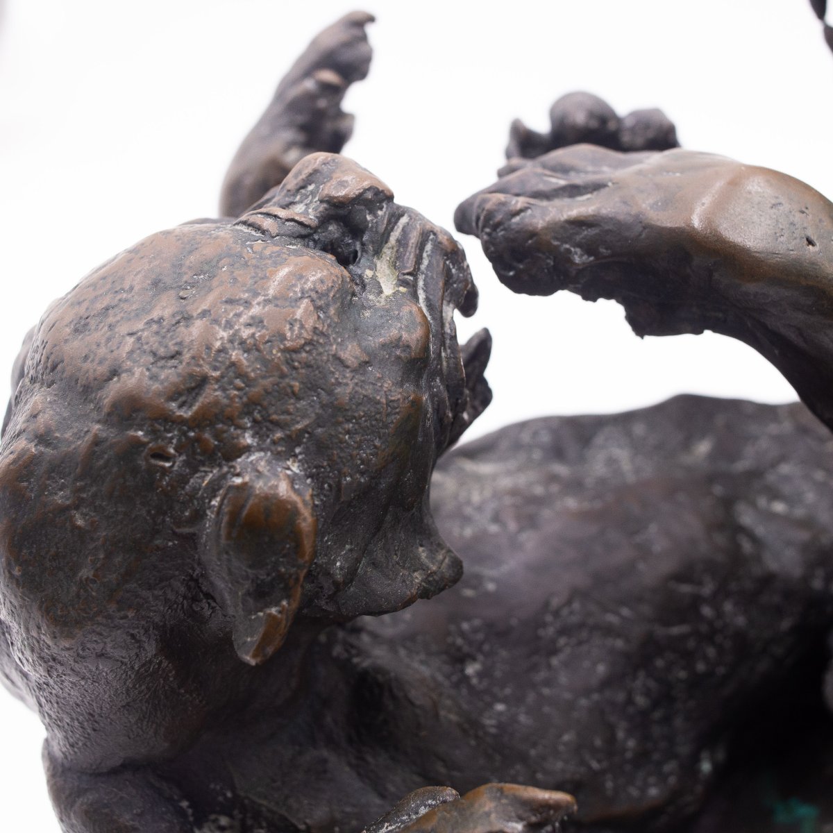 Antonio Ligabue, “animali In Lotta” (animals Fighting) Bronze Sculpture, 1940s-photo-6