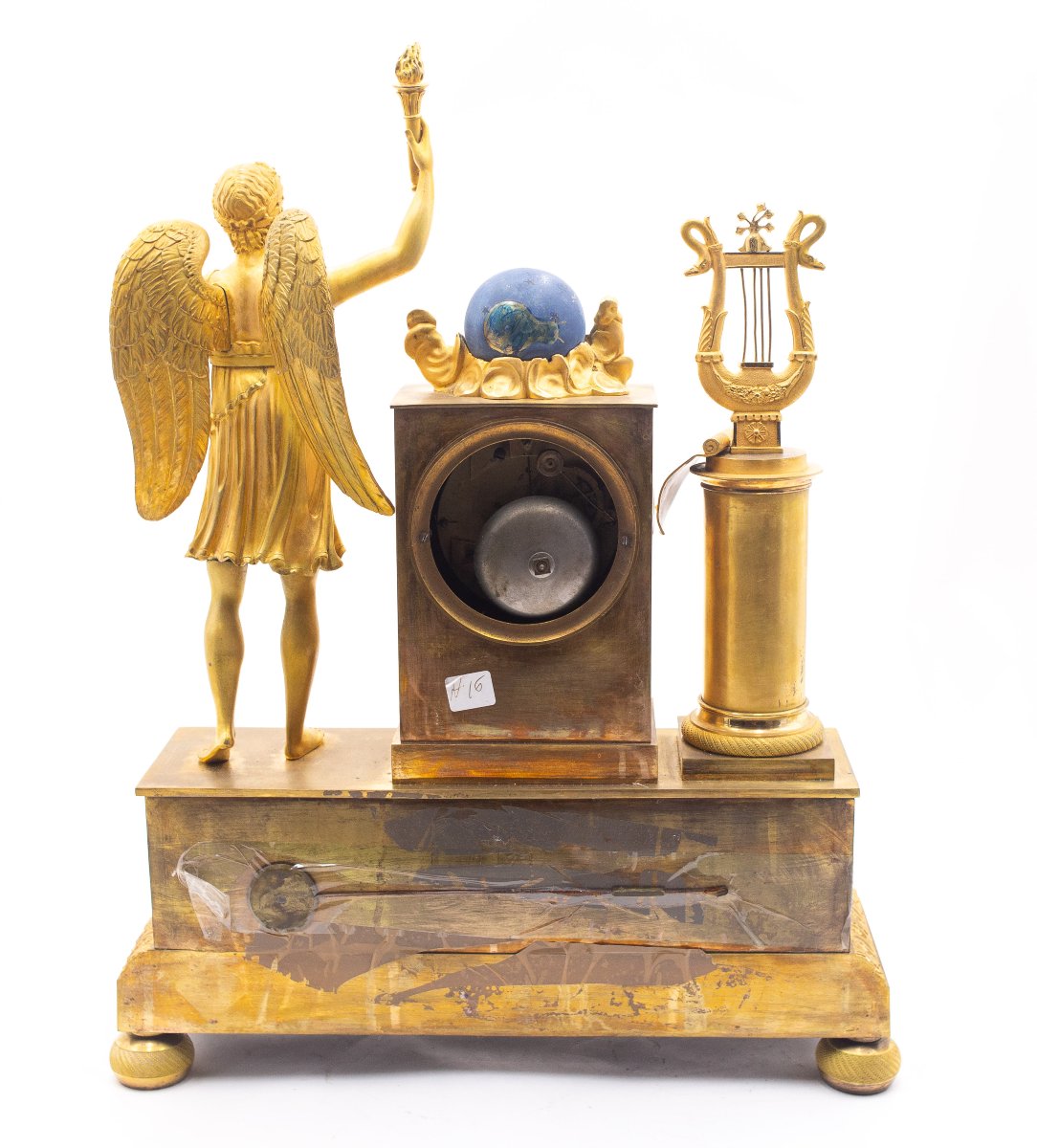 Pendules en bronze doré, Empire, XIXe siècle-photo-2