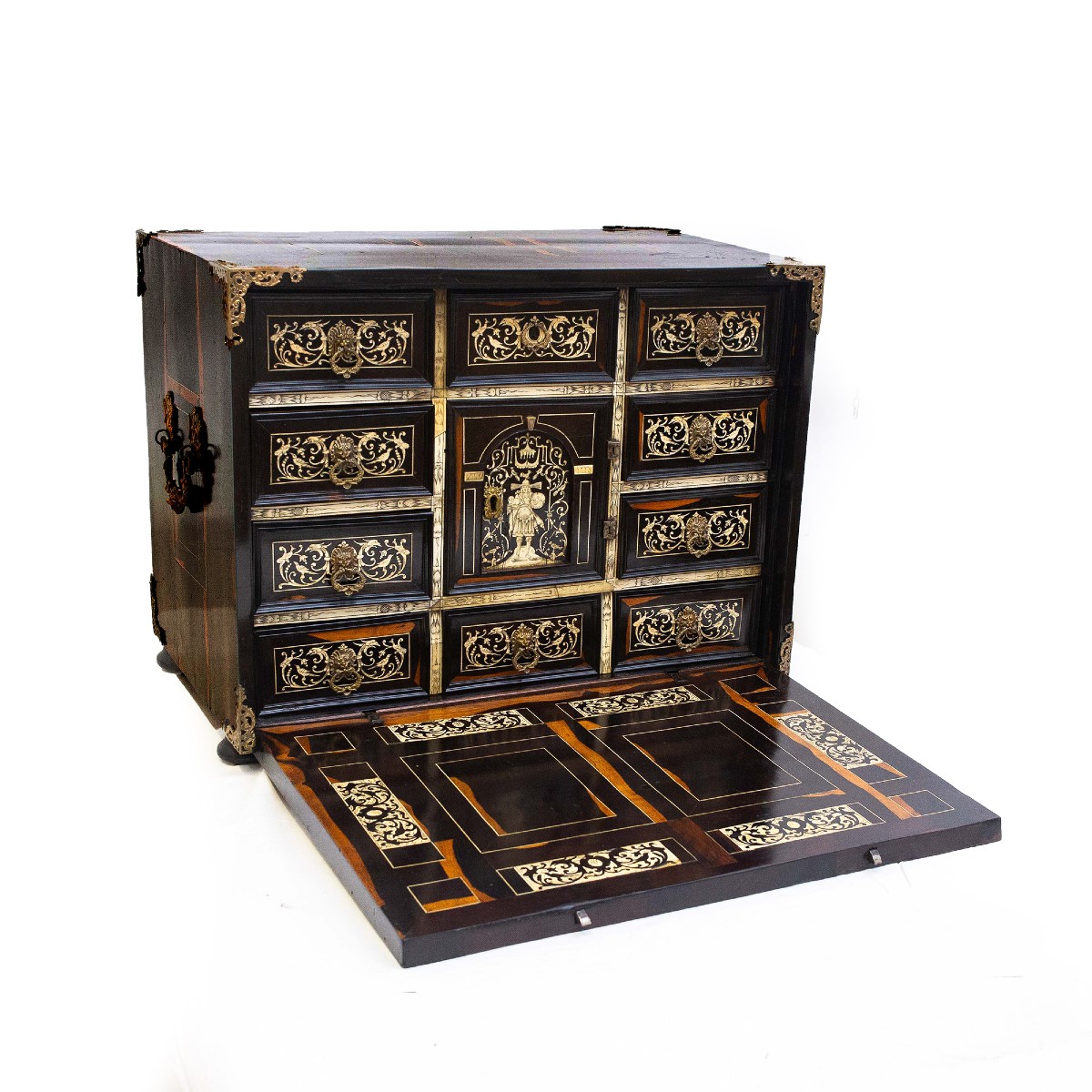 Ebony And Ivory Coin Box, 19th Century