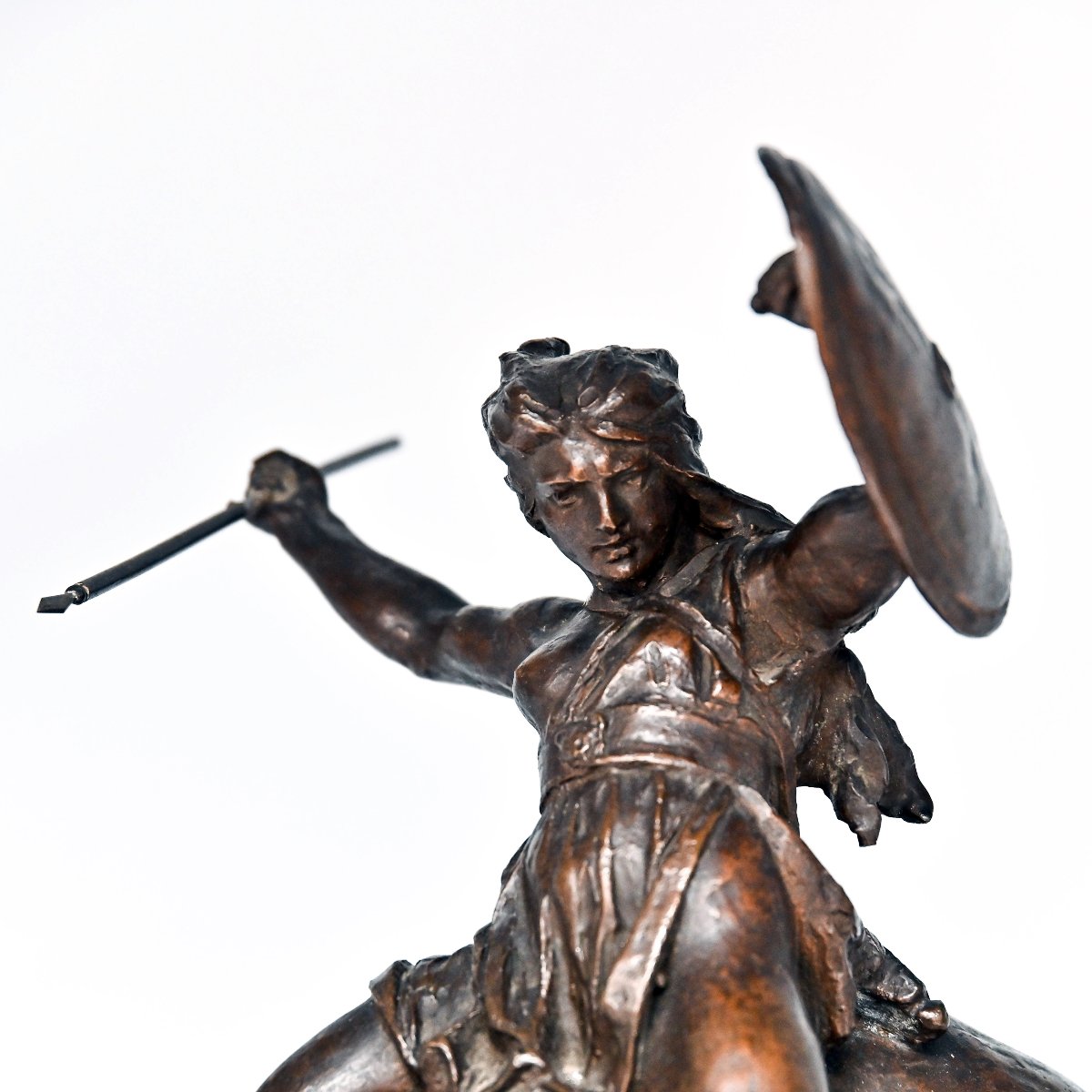 Augusto Rivalta, « Amazone à cheval », bronze, signé, 1901-photo-5