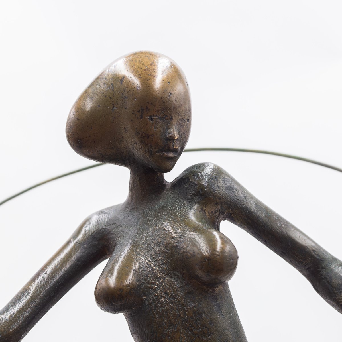 Carlo Capellini, « Donna con cerchio » (Femme avec cercle), signé, 1972/1974-photo-2
