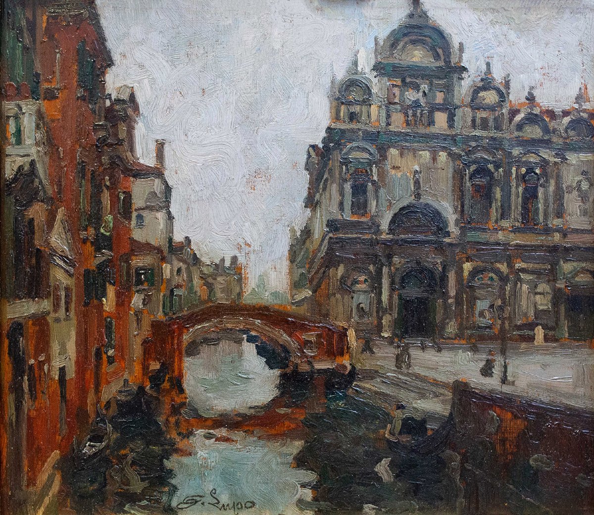 Alessandro Lupo, “venice,” Signed, 20th Century-photo-3