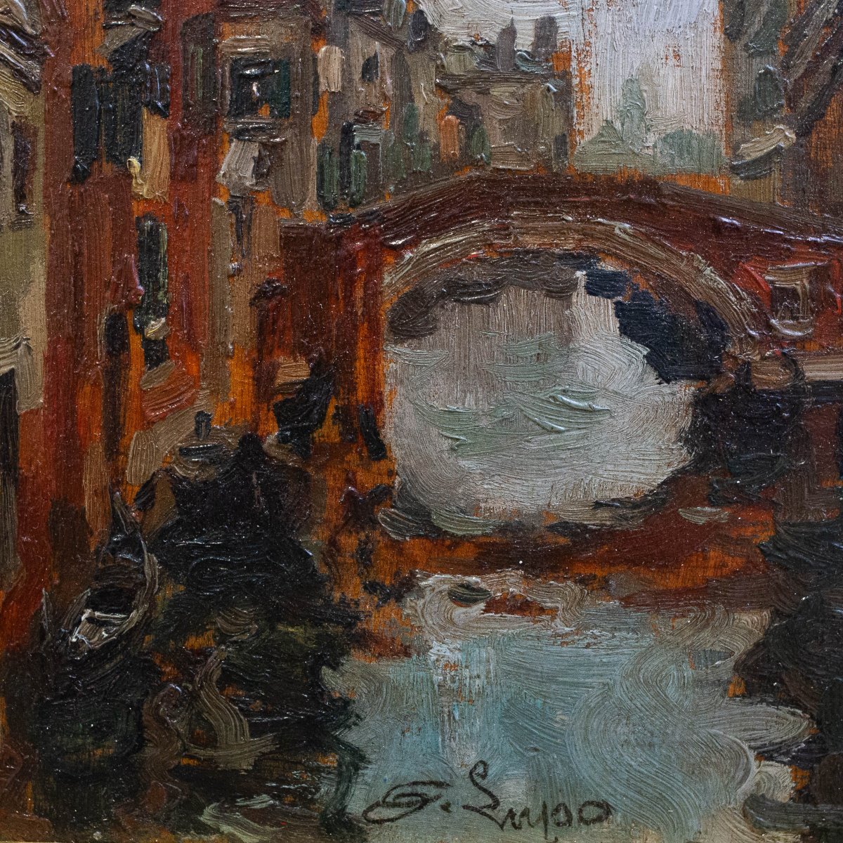 Alessandro Lupo, “venice,” Signed, 20th Century-photo-4