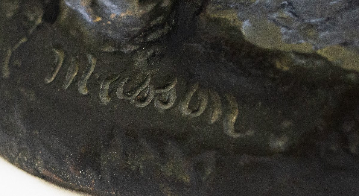 Edmond Masson, “group Of Lions,” Bronze, Signed, Mid-19th Century-photo-3